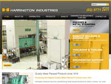 Tablet Screenshot of harringtonindustries.com.au